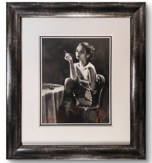 FABIAN PEREZ "Performer's Break B&W" Signed Limited Edition Print 22/195
