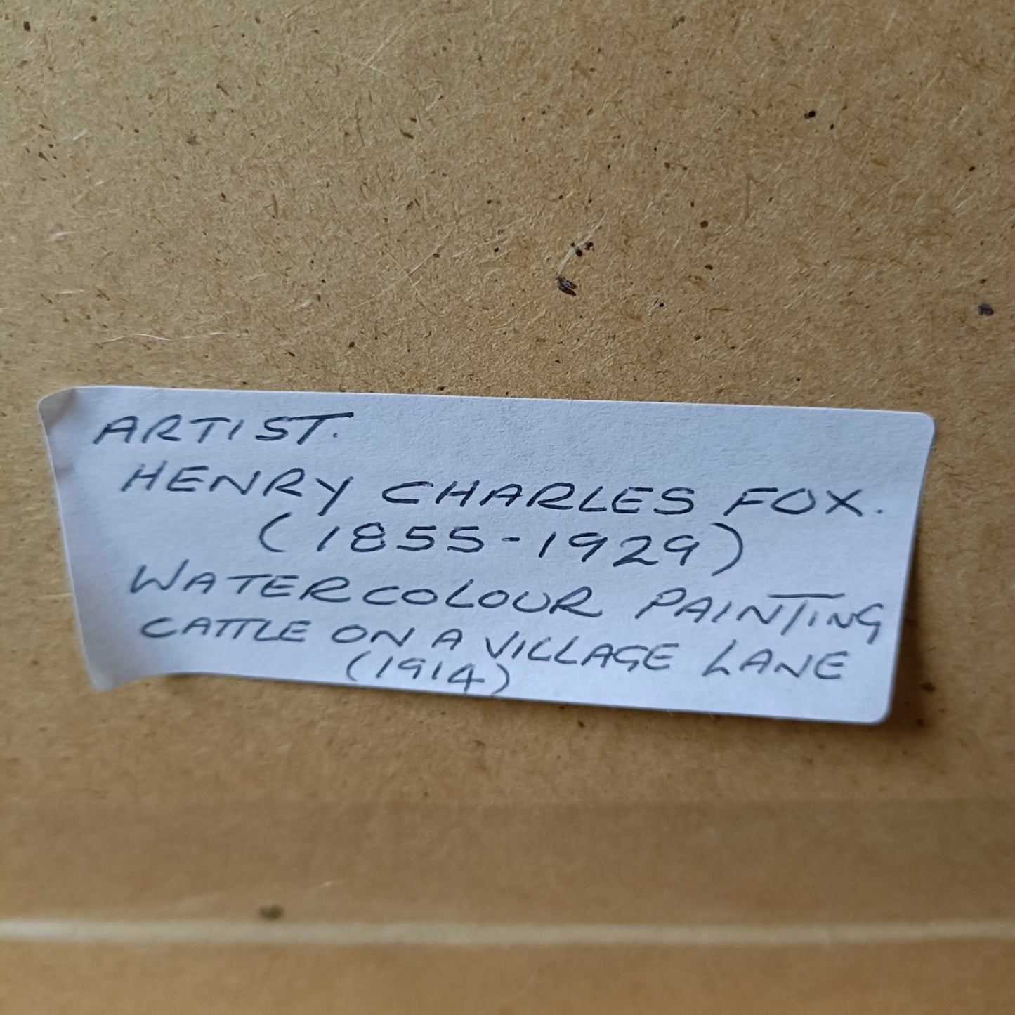 HENRY CHARLES FOX RBA (1860-1929) Signed Watercolour Cattle on a Village Lane