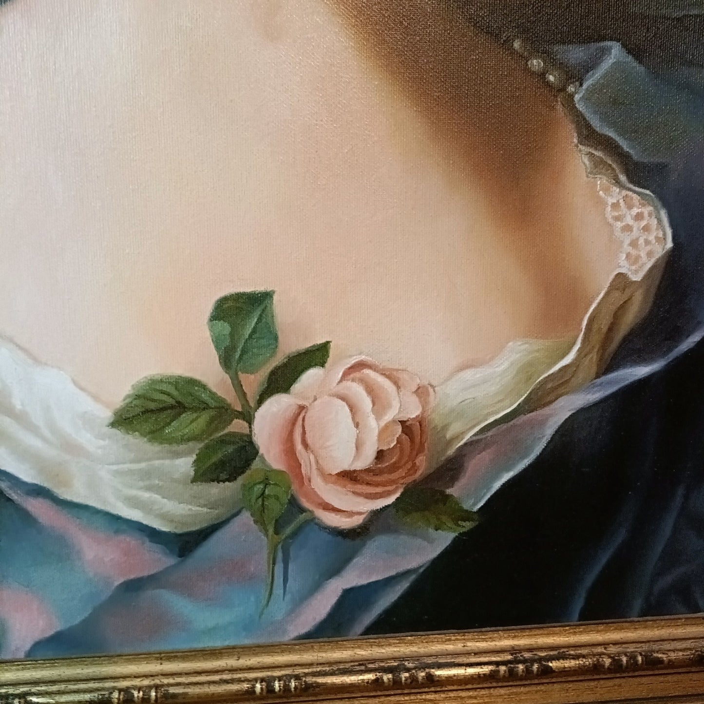 Framed Oil Painting "Manon Balletti" Reproduction after Jean-Marc Nattier