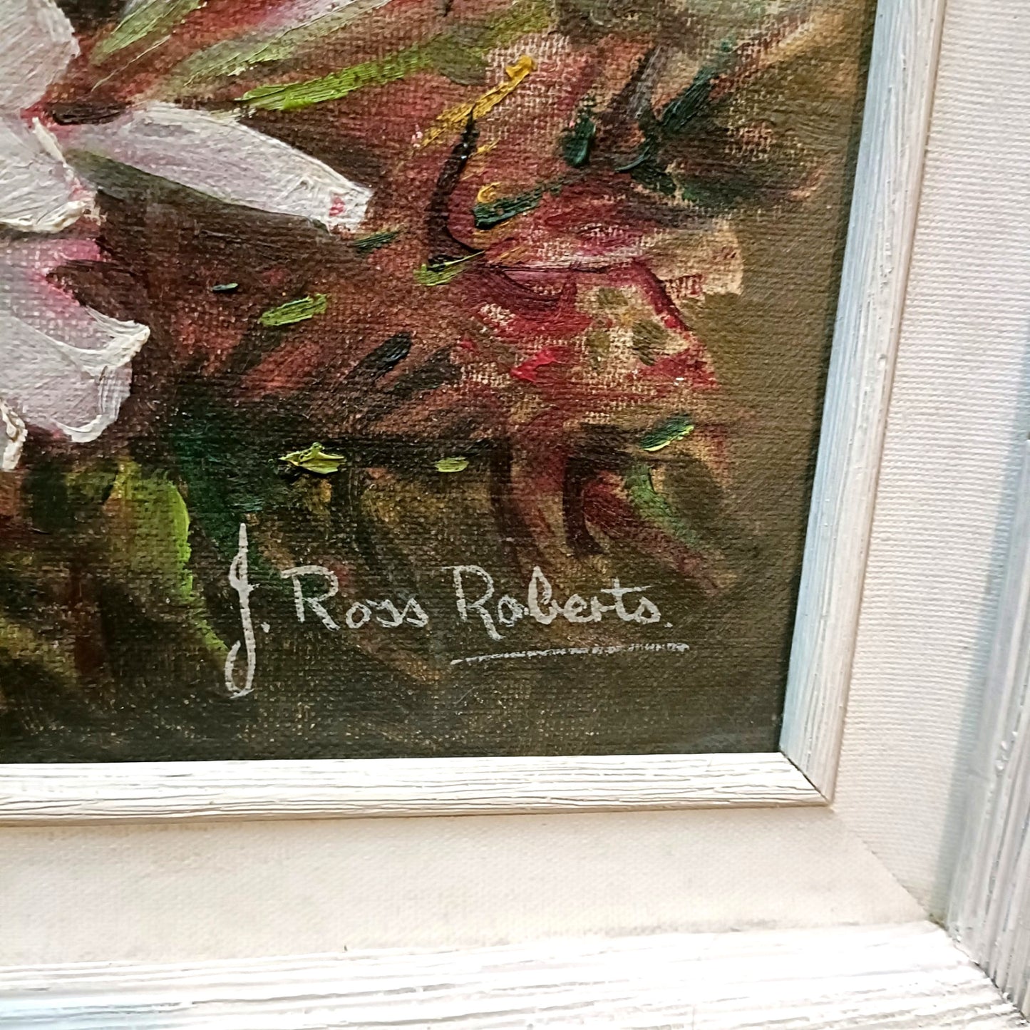 JOHN ROSS ROBERTS Framed Original Oil Painting "Protea"