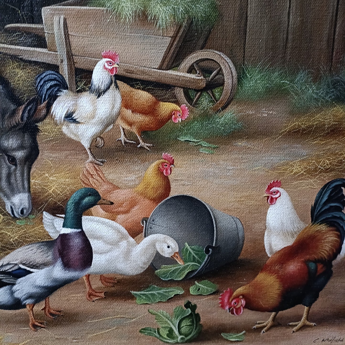 CARL WHITFIELD (b.1958 ) Signed Original Oil Painting Farm Animals