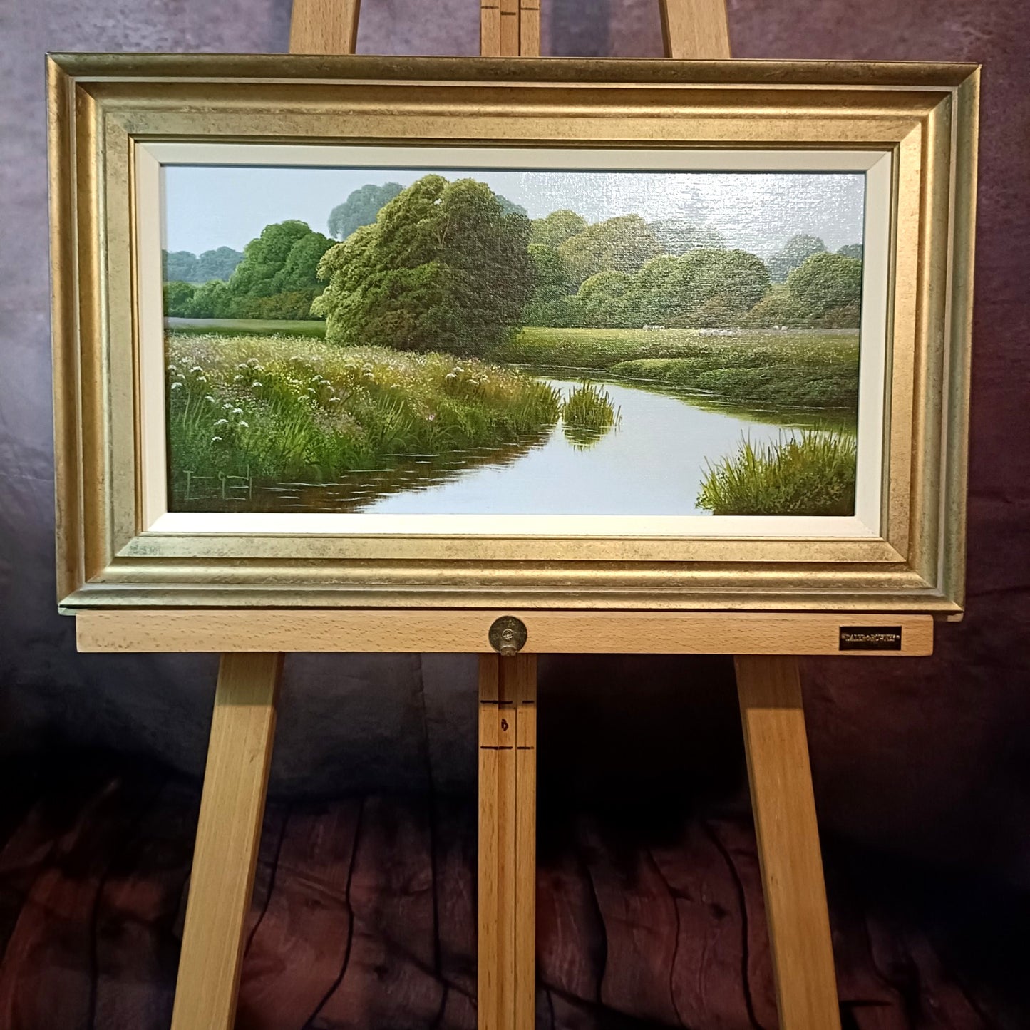 TERENCE GRUNDY (1956-2023) Framed Oil Painting "Sheep Grazing"