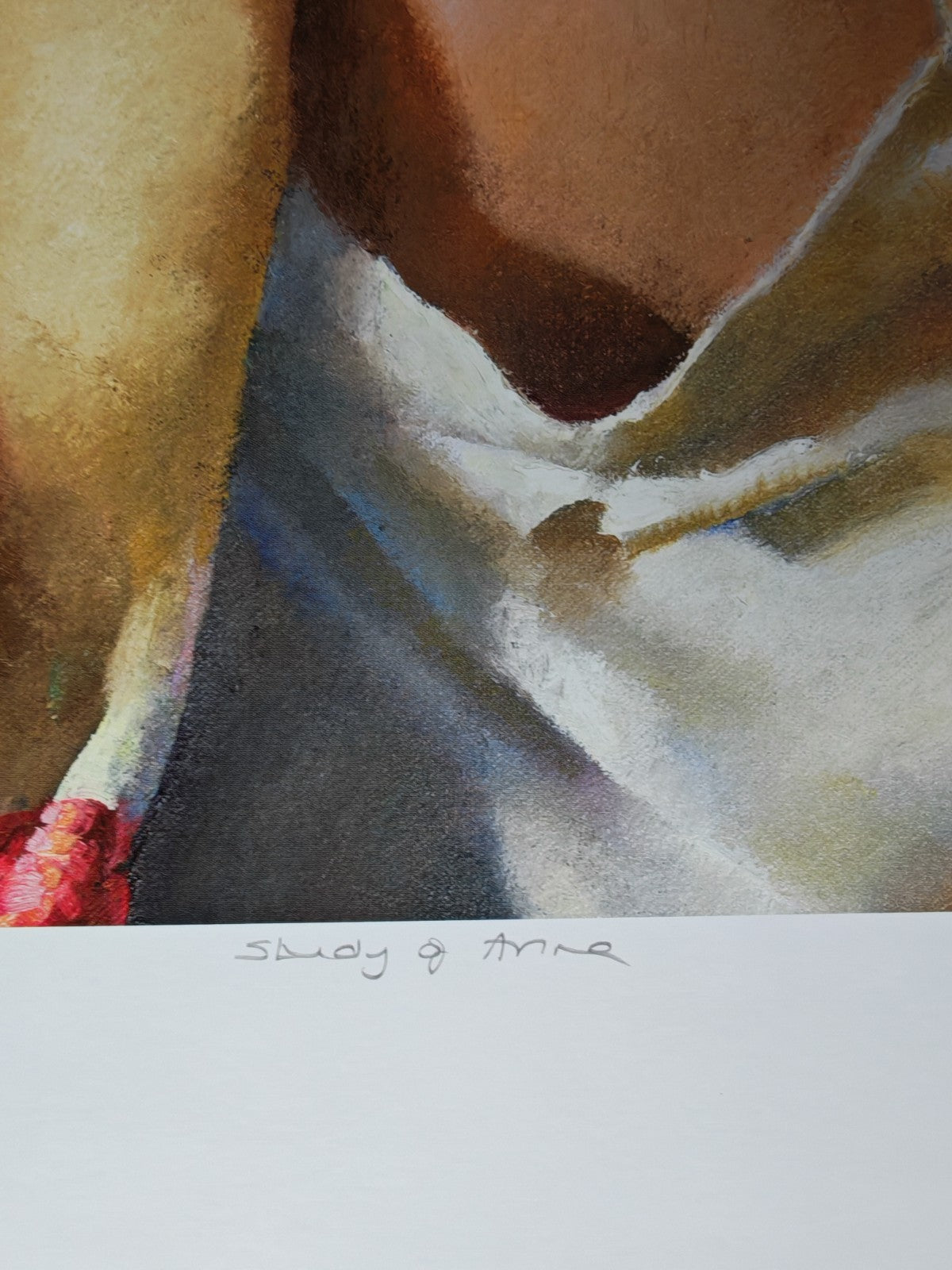 Limited edition signed print "Study of Anna" by Robert Lenkiewicz, numbered 274 of 750, on display in this image.
