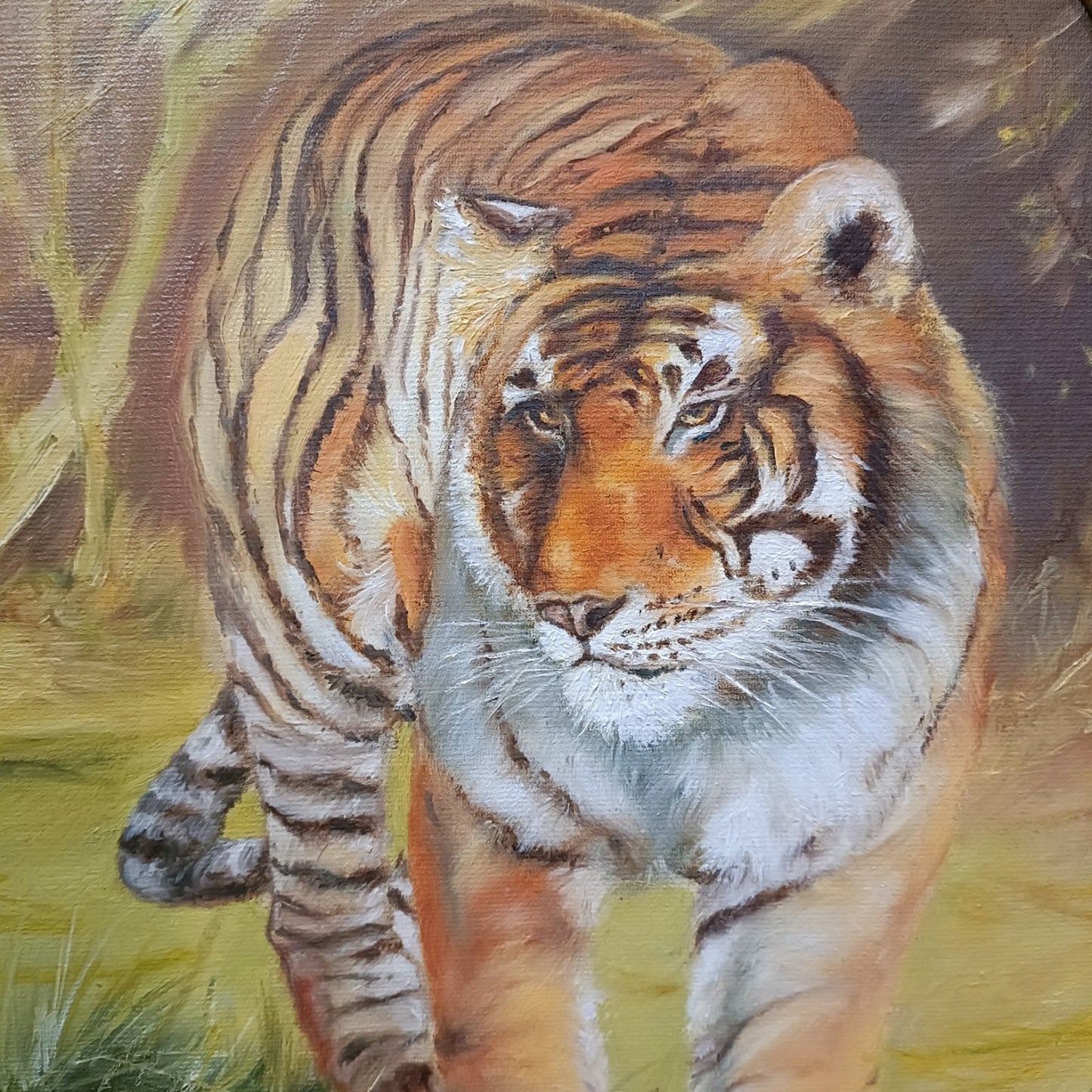 JOHN HASSALL (1944-2020) Original Oval Animal Oil Paintings