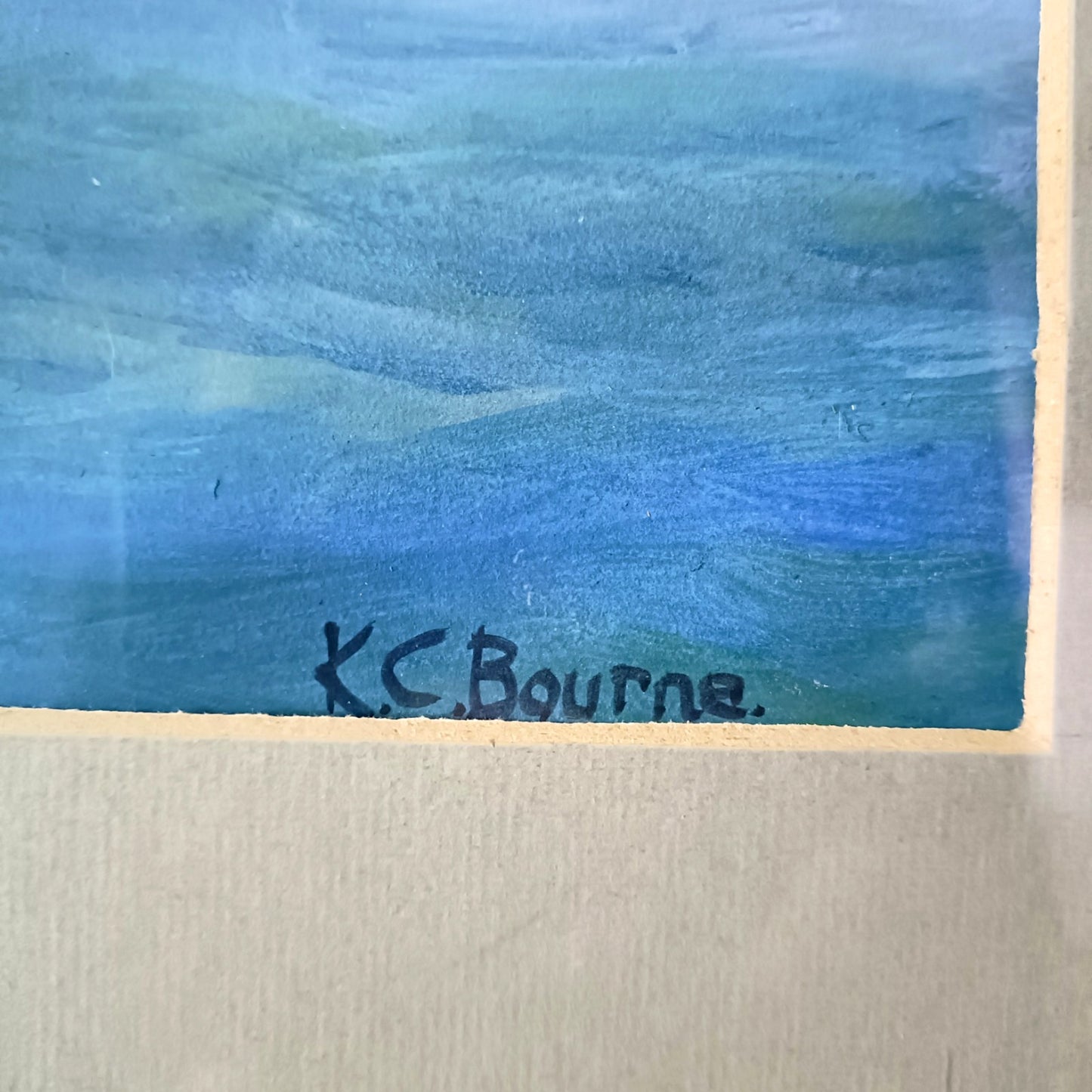 KEN C BOURNE Original Acrylic painting "Newhaven Jetty"