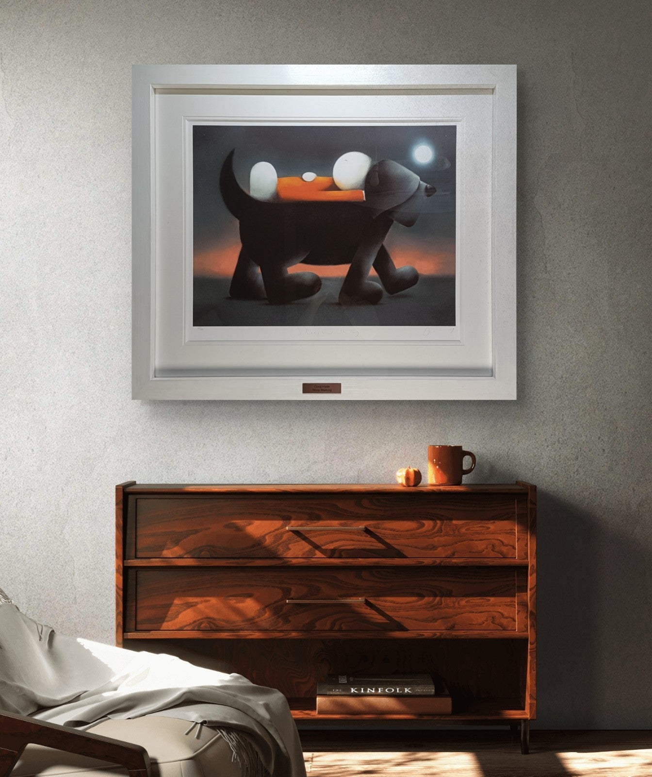 Rare framed signed limited edition art print "Sleep Walking" by Doug Hyde, numbered 188/295, with detailed signature and framing.