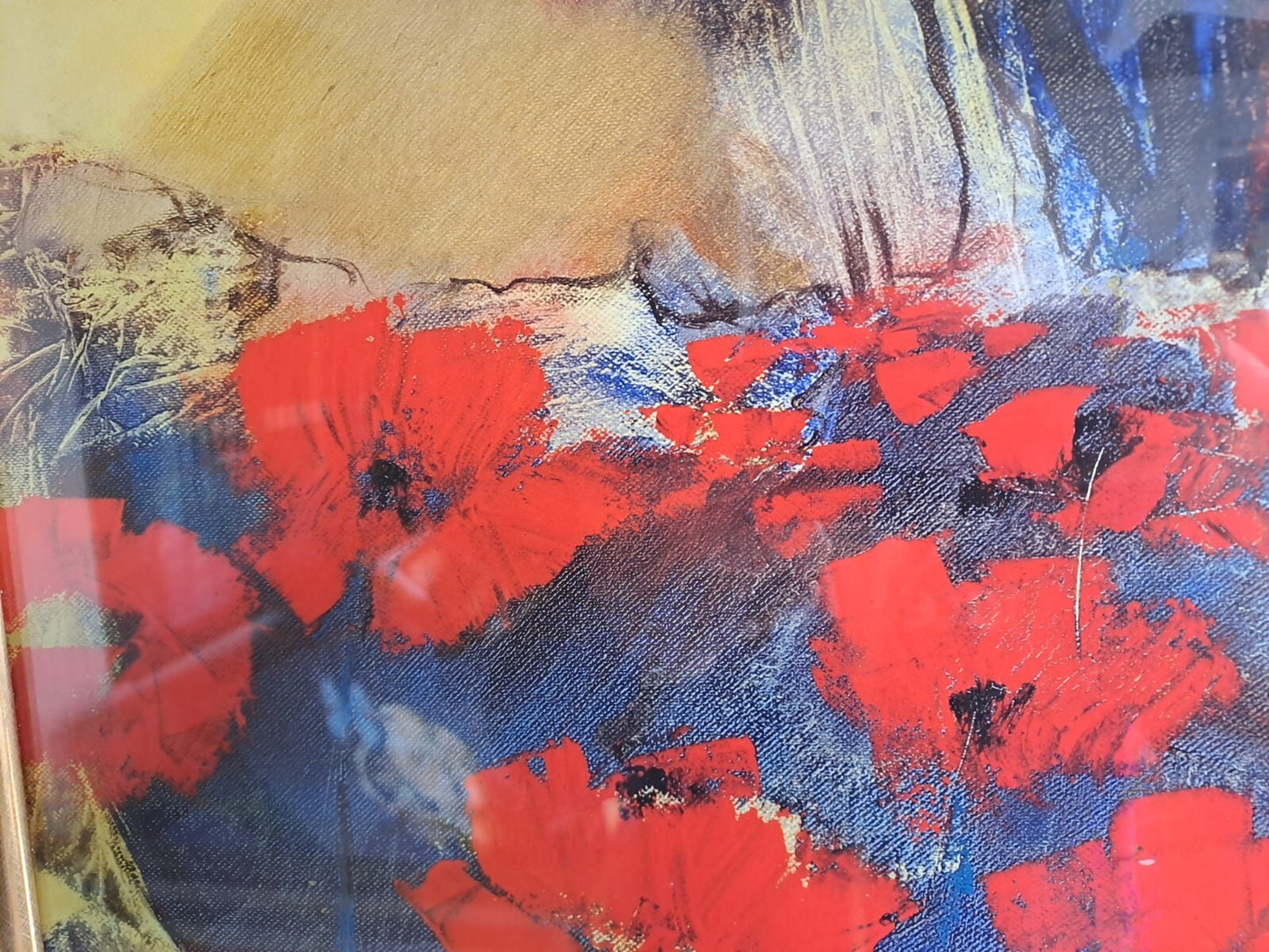 JULIANE JAHN Large Lithograph Print "Italien Poppies II"