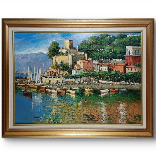 DOMENICO TOSETTO Signed Framed Original Oil Painting “San Terenzo”