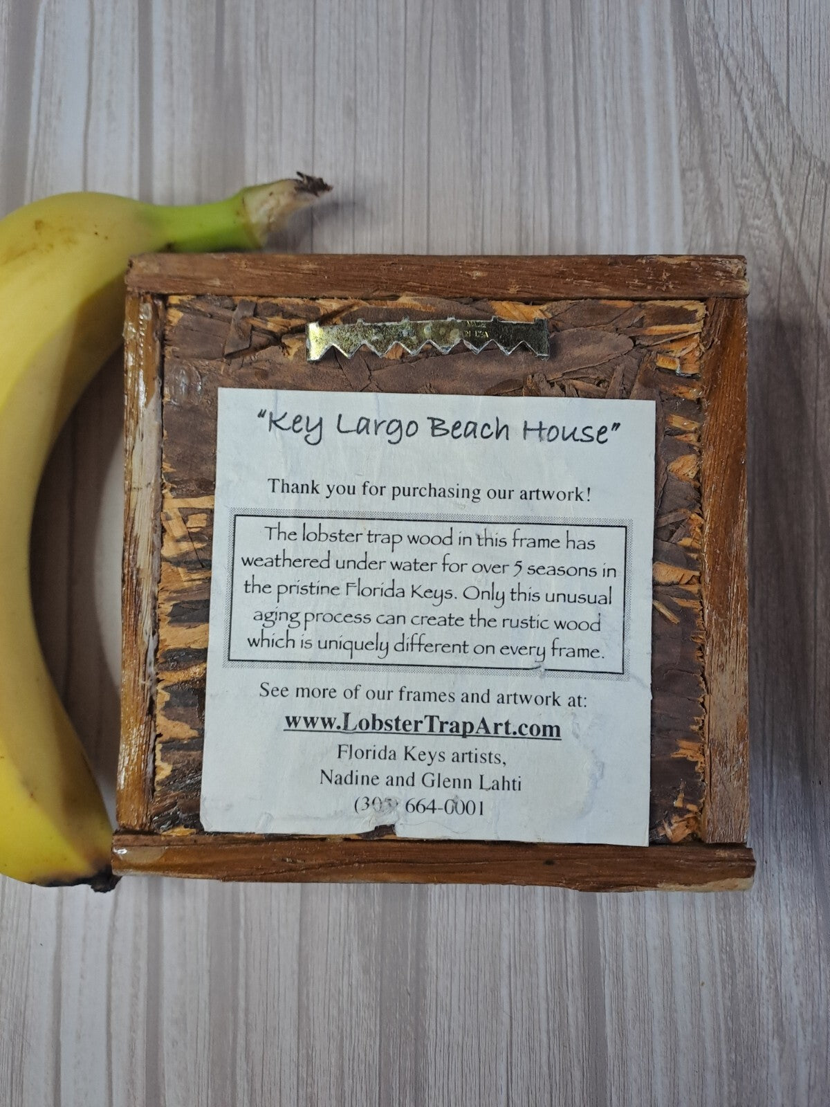 Lobster Trap Art GLENN LAHTI  Framed “Key Largo Beach House” Tile Print