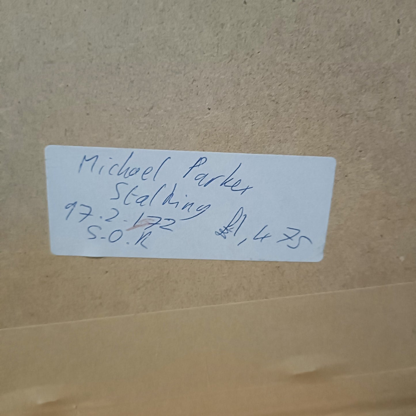 MICHAEL PARKES (B.1944) Artist Proof Fingerprinted & Signed 4/25 "Stalking"