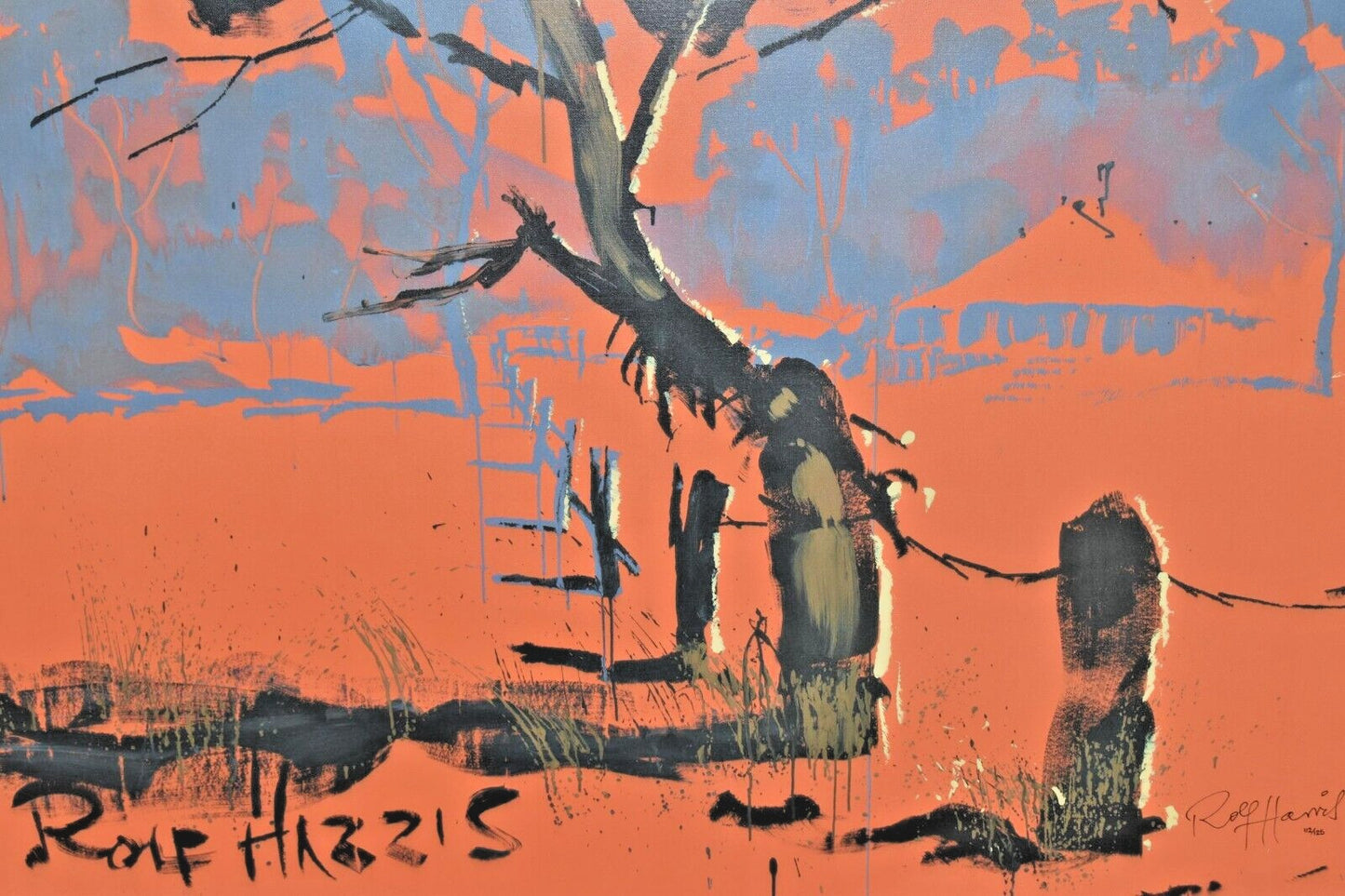 ROLF HARRIS Large Limited Edition Print "Blue Shack in the Outback" 112/125