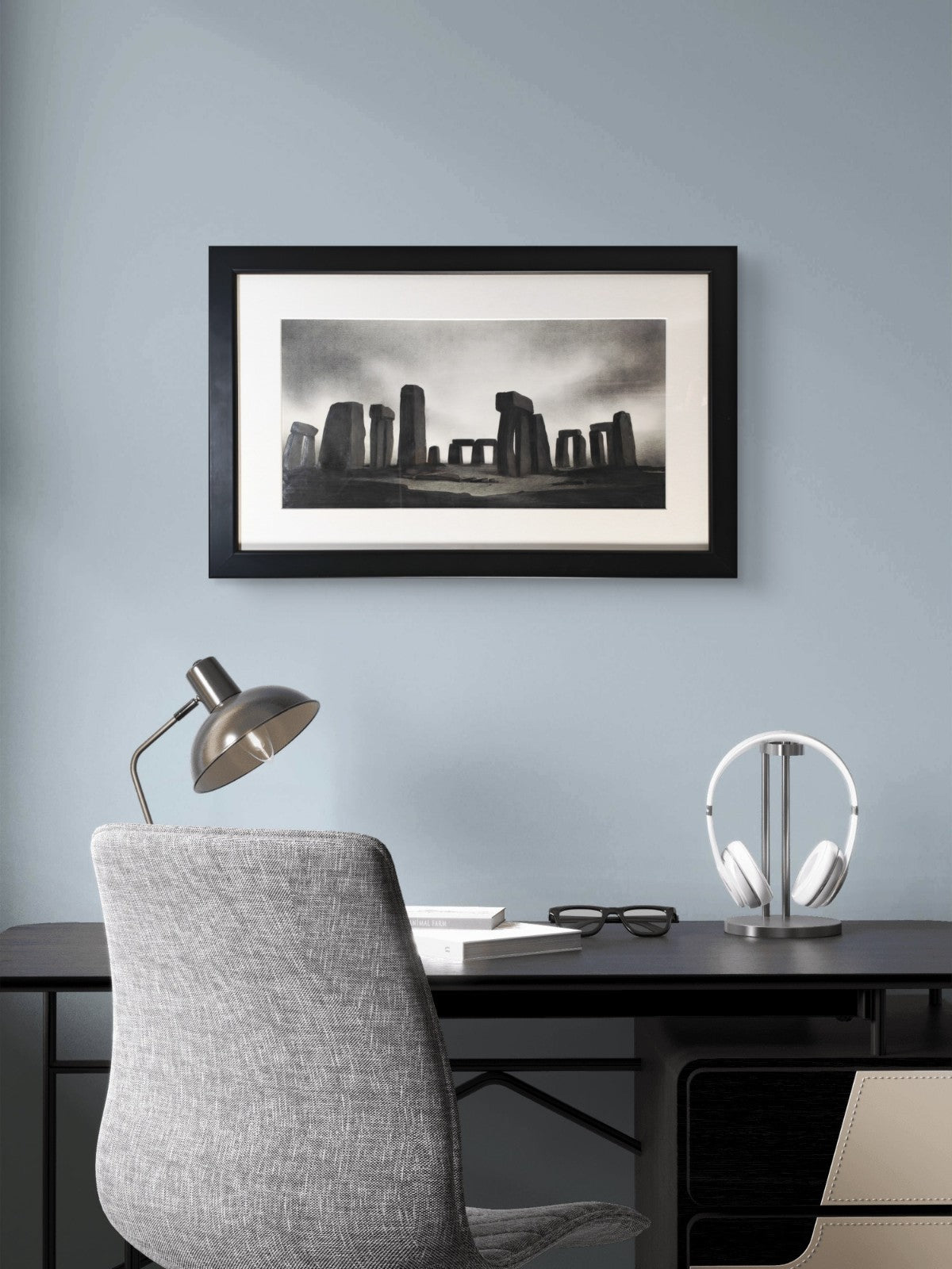 MARC GRIMSHAW "Stonehenge" Framed Signed Original Pencil drawing