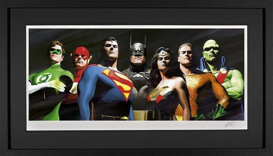 ALEX ROSS Framed Signed Limited Edition Print - "Original Seven" 43/195