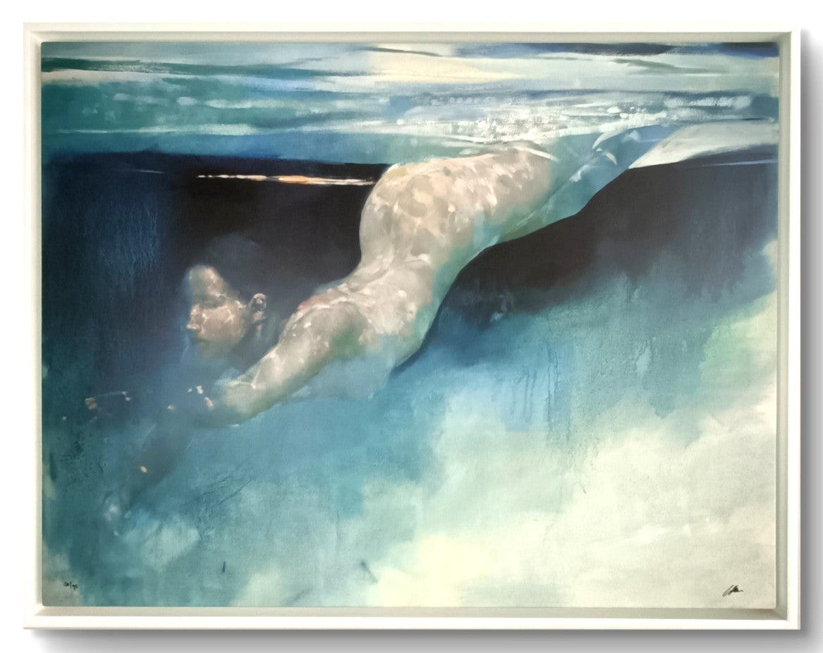Framed signed limited edition print "Elements Of Light" by Bill Bate, numbered 38 of 95, displayed in a sleek frame.