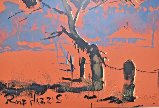 ROLF HARRIS Large Limited Edition Print "Blue Shack in the Outback" 112/125