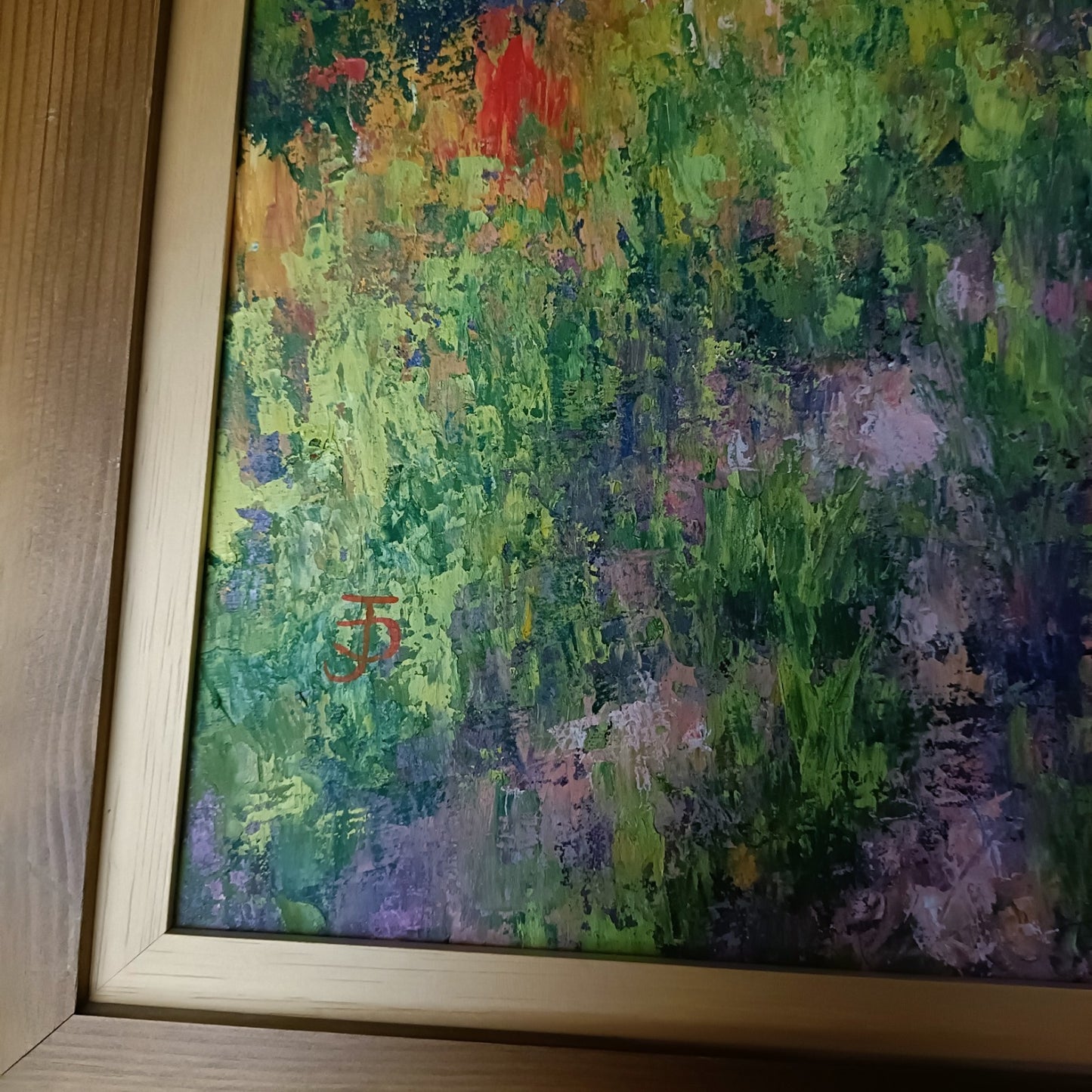 Original oil painting by June Duddleston titled “The Path to the Wood,” showcasing a scenic landscape on canvas.