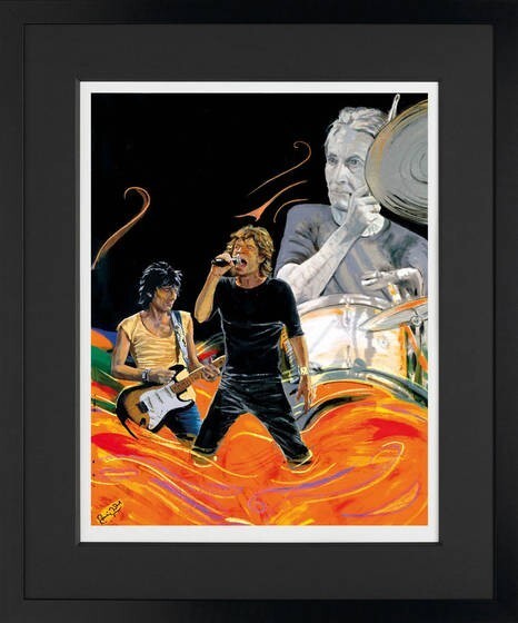 RONNIE WOOD Limited Edition Print 'The Famous Flames - Hi Hat' + COA 88/195