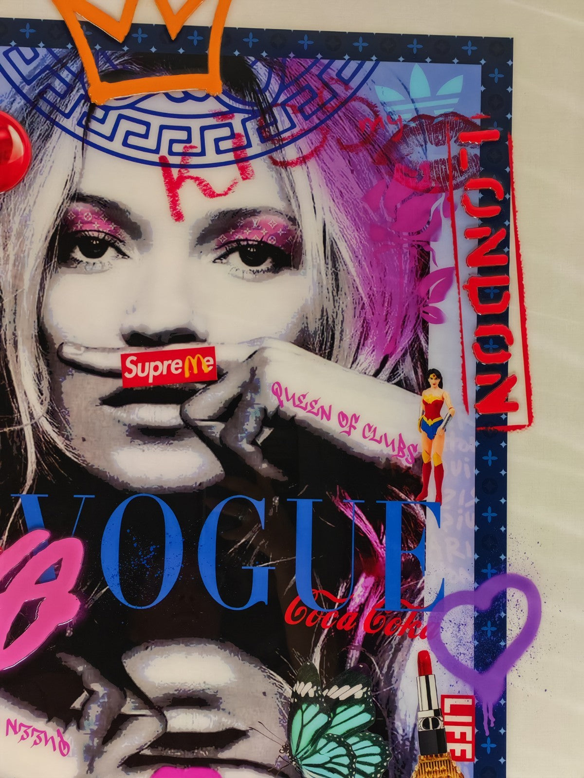 MISS MASH "Kate Moss VI" Signed Original Mixed Media