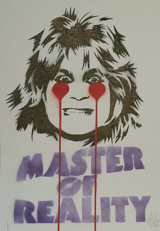 PURE EVIL Signed Art Car Boot Fair Ozzy Osbourne Master of Reality 1/1