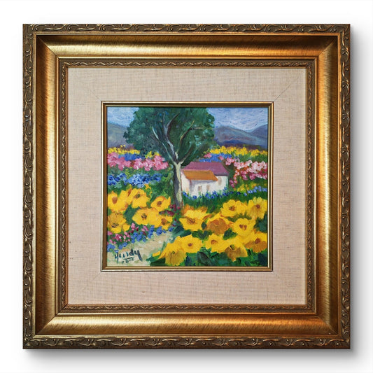 HEDDY KUN "Tuscan Gold" Signed Framed Original Oil on Canvas