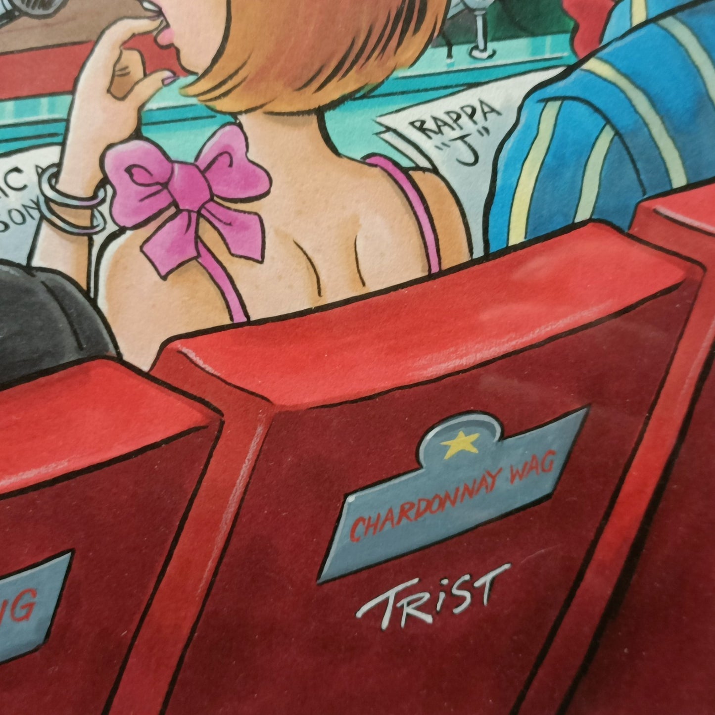 Original GEOFF TRISTRAM Gouache Cartoon "The Talent Show" (BGT) Jigsaw Art