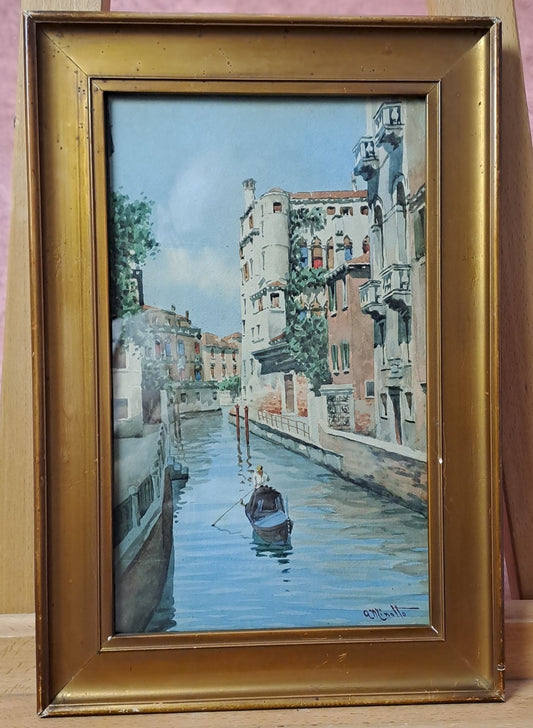 COUNTESS AGNES MINOTTO (1862-1927) Original Watercolour "Venice Scene"