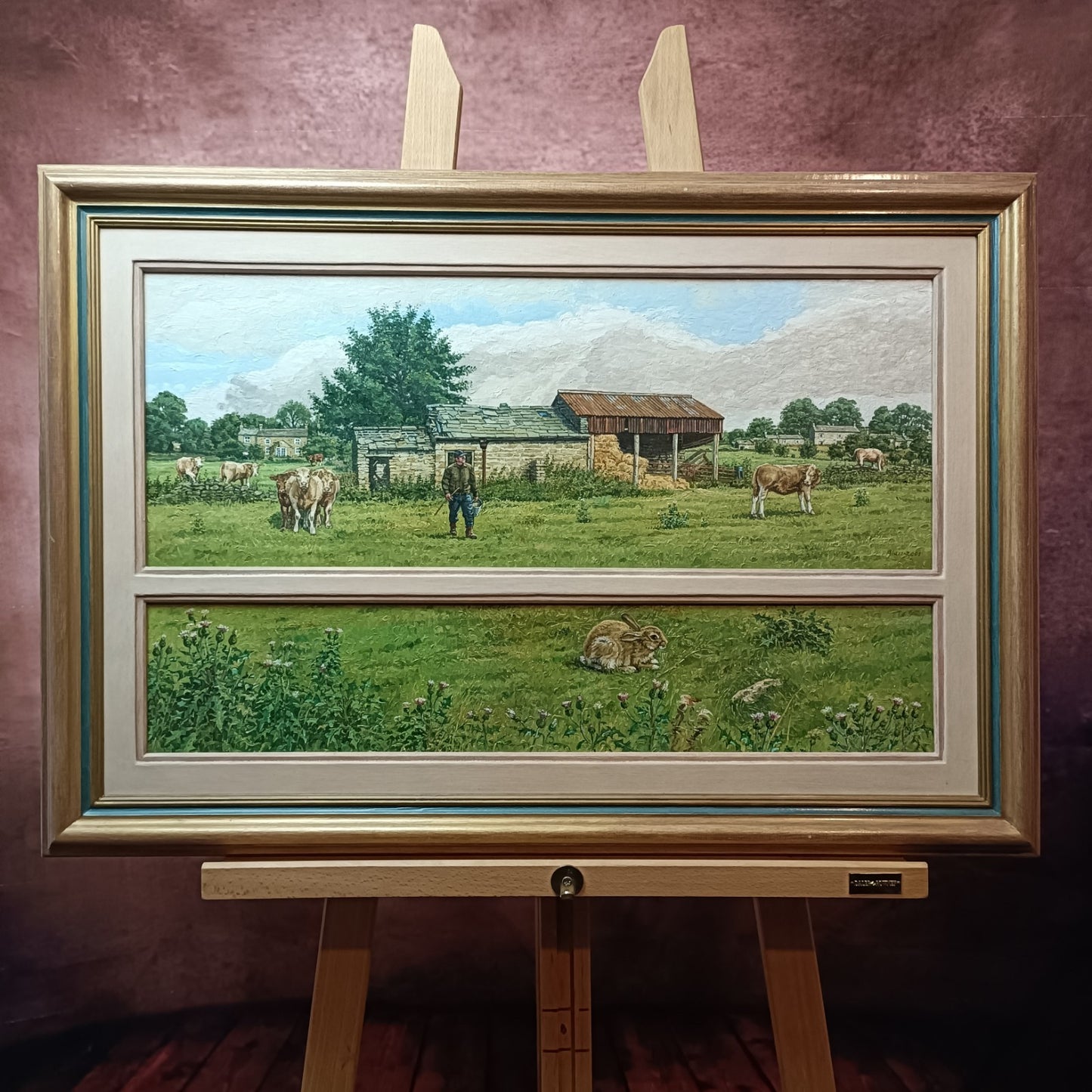 ALAN HOLTBY BROWN Original Oil Painting on board "A Yorkshire Meadow"