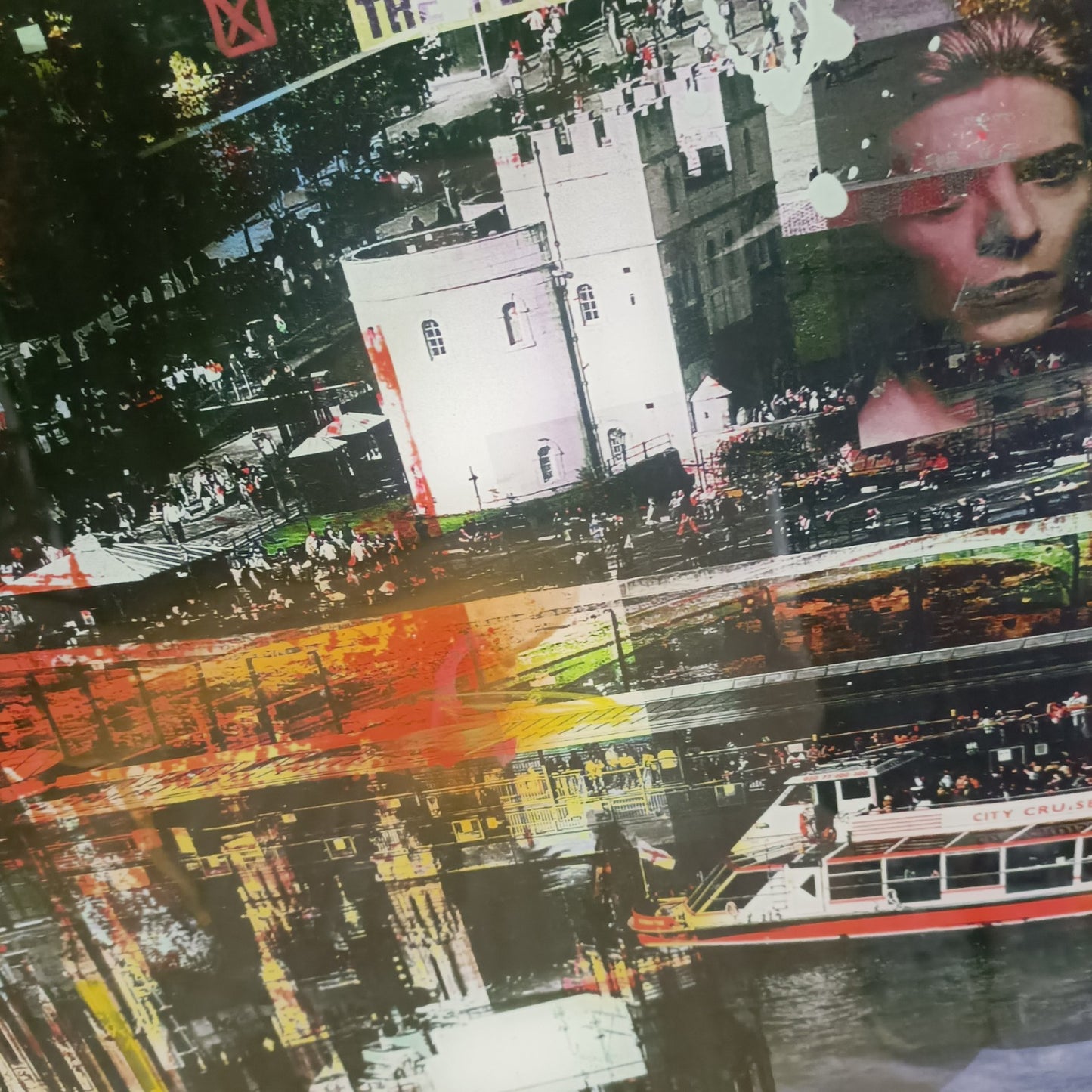 PACO RAPHAEL Huge Framed, Signed Original Mixed Media "London Sky"