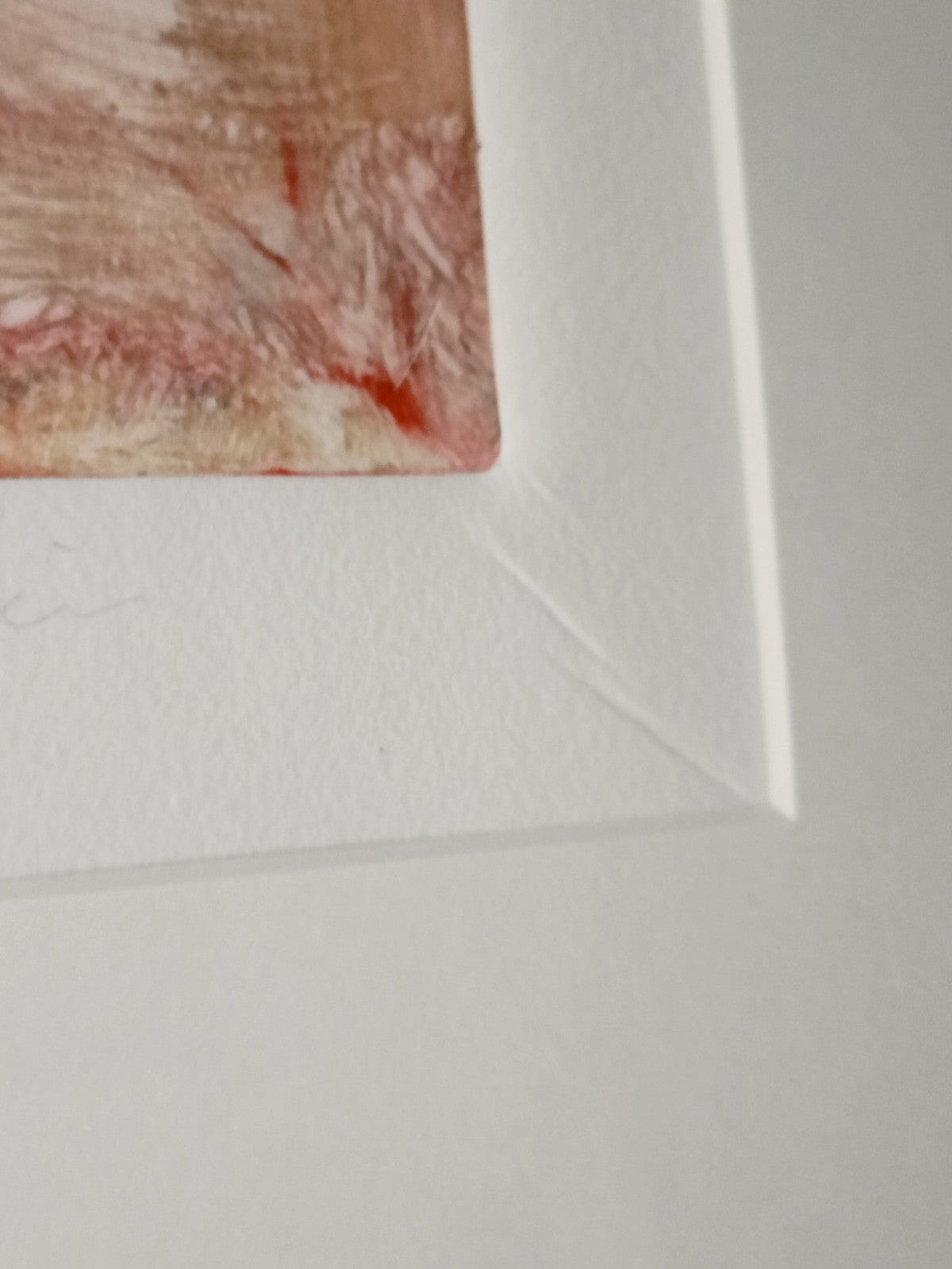 MARK FRANCIS Signed Original Abstract Monoprint - Red- Untitled