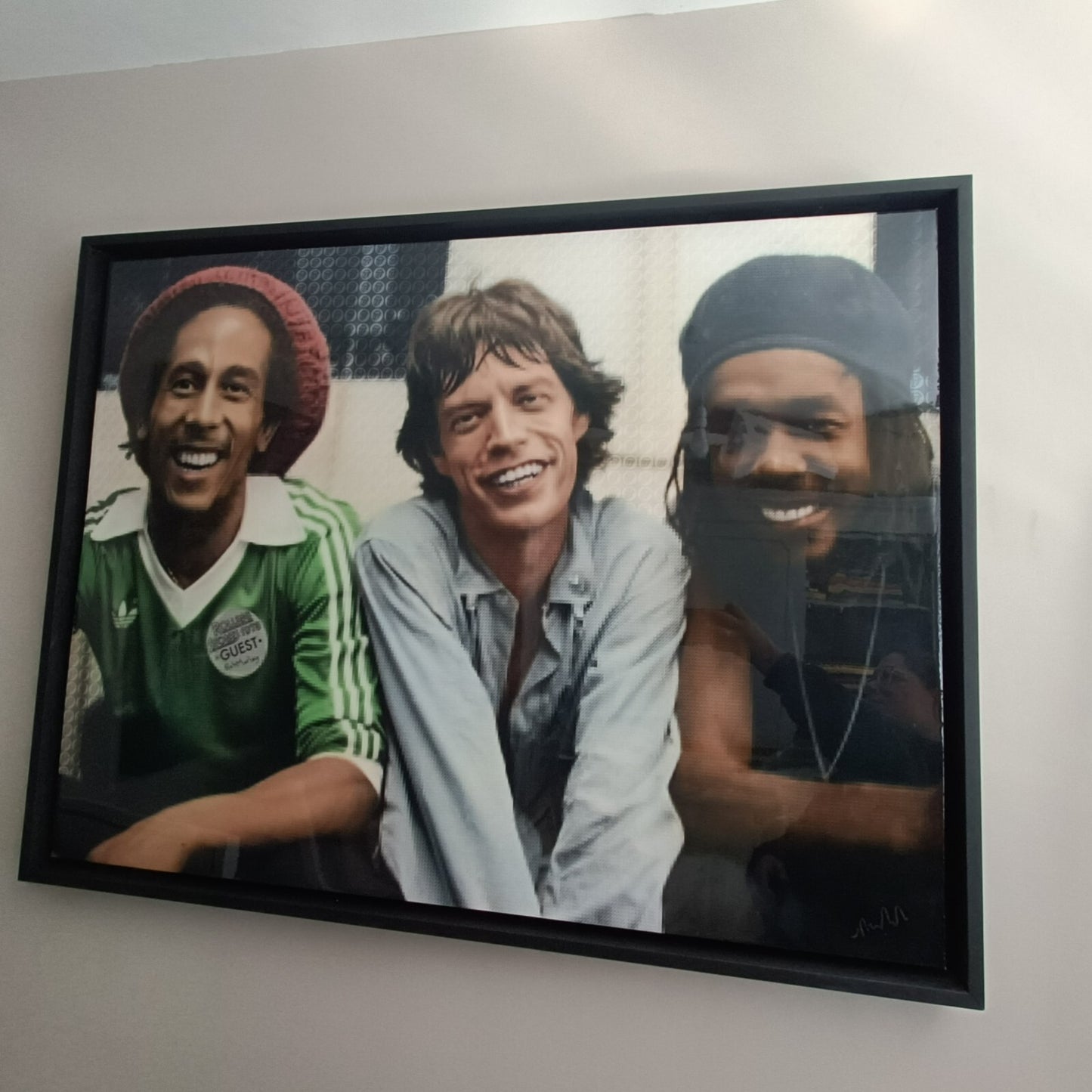 NICK HOLDSWORTH Original Mixed Media ‘Marley, Jagger and Tosh’