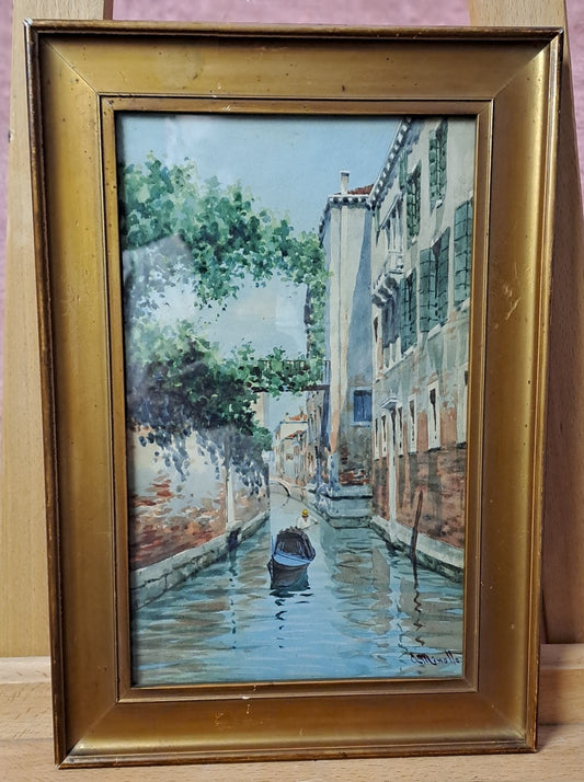 COUNTESS AGNES MINOTTO (1862-1927) Original Watercolour "Venice Scene"