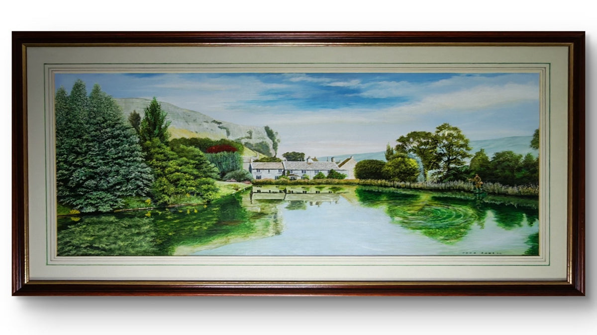 JOHN POWELL (1932) "Kilnsey, Wharfedale" Signed Original Acrylic Painting Framed