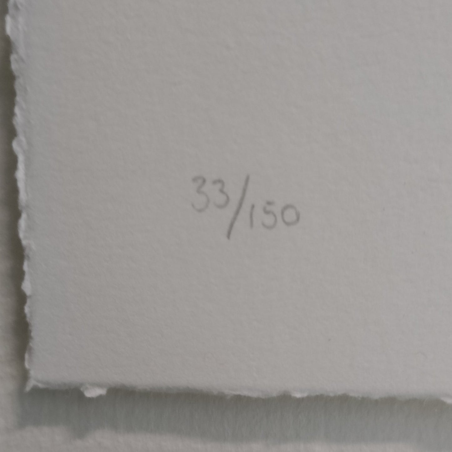 Framed signed limited edition art print "Exhale" by Keith Andrew Palmer, numbered 33 of 150, in a sleek frame.