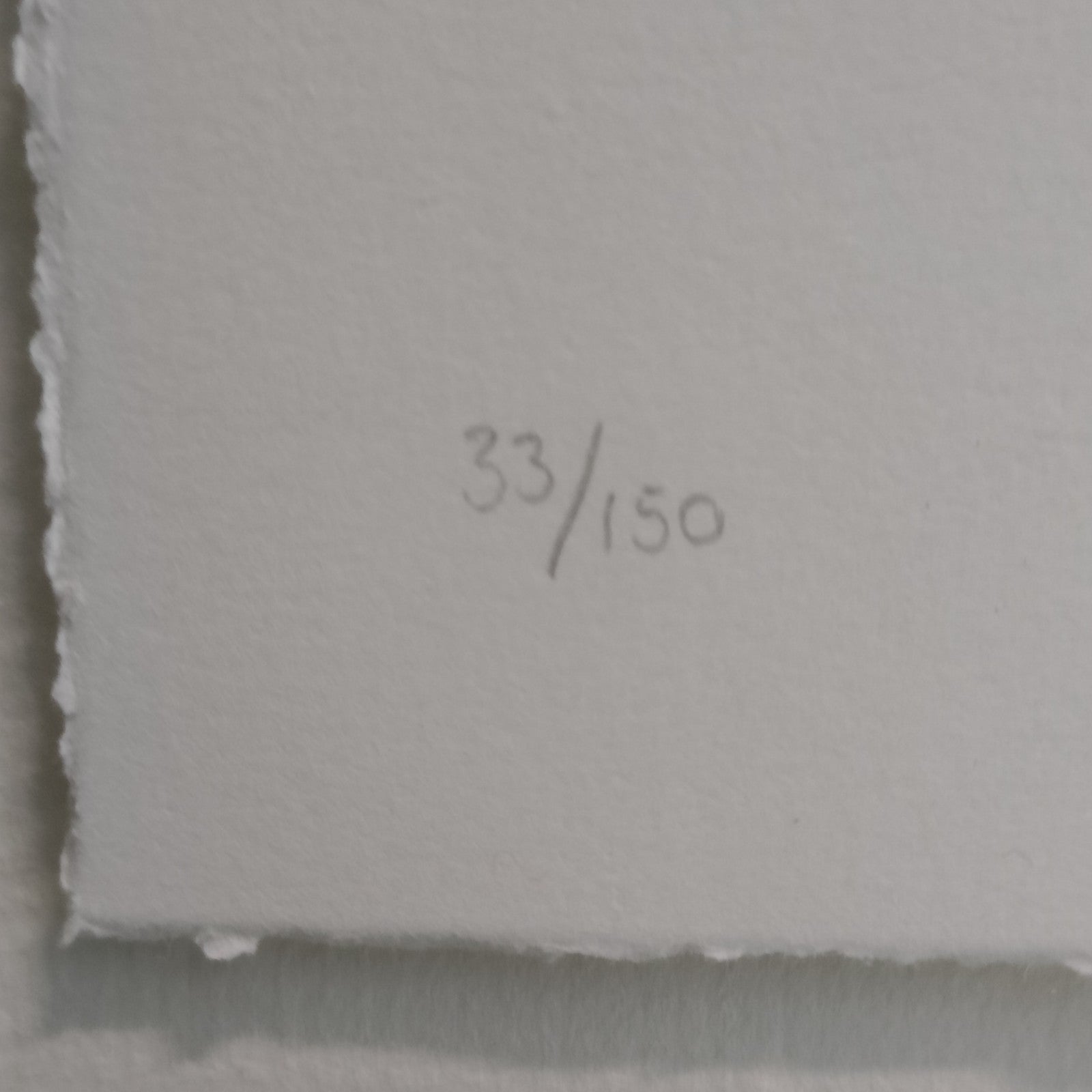 Framed signed limited edition art print "Exhale" by Keith Andrew Palmer, numbered 33 of 150, in a sleek frame.