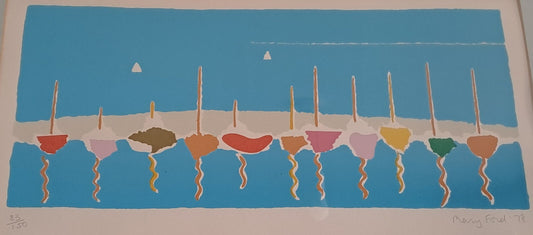 MARY FORD Signed Limited Edition Print "Boats-Antibes"  83/150