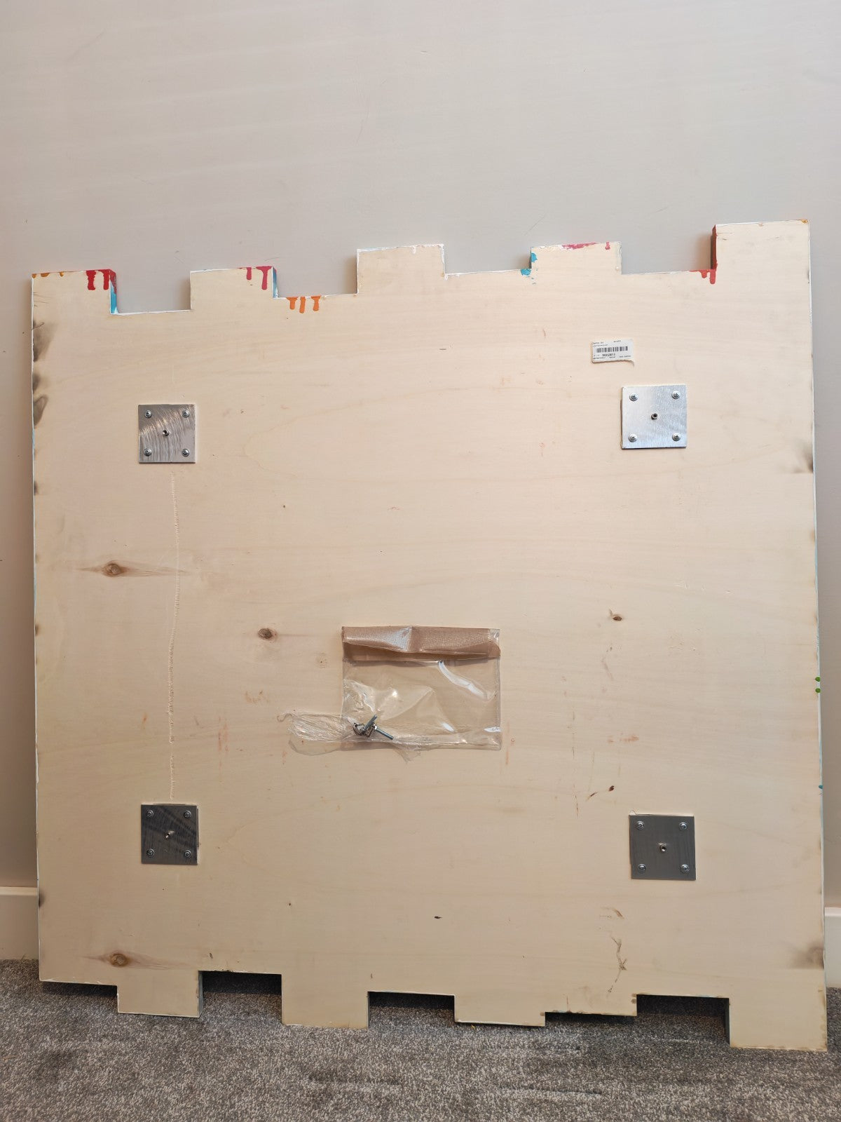 Large signed mixed media art piece titled "Love Love Love" by URI DUSHY on engineered wood, created for Curated Treasures.