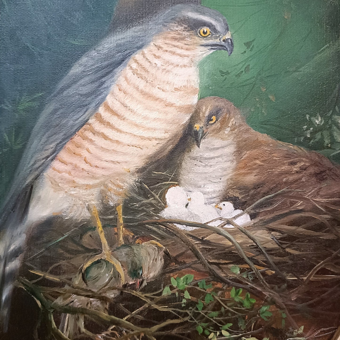 JOHN HASSALL (1944-2020) Original Oval Animal Oil Paintings