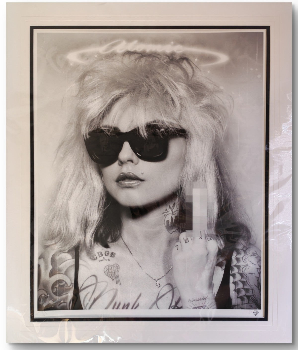 JJ ADAMS Signed Limited Edition Print "Atomic Girl B&W" 8/75