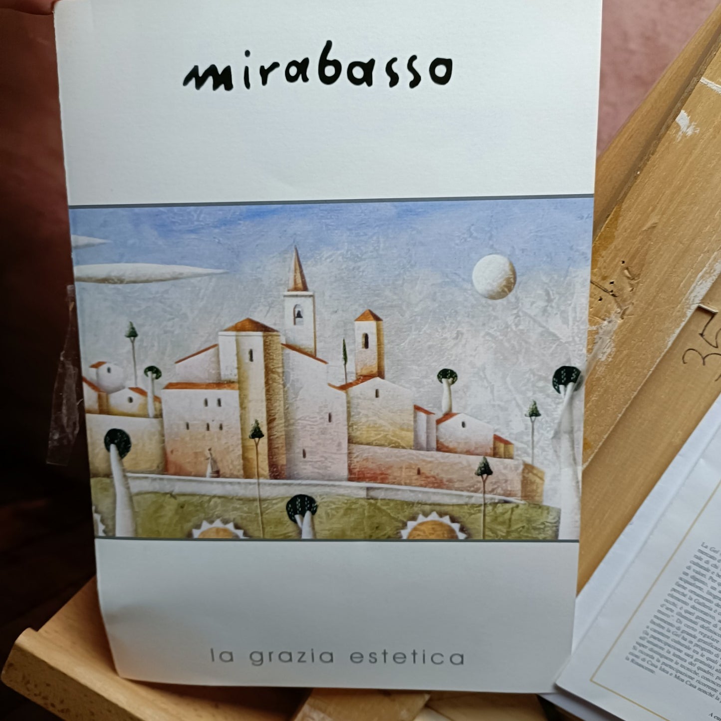 CARLO MIRABASSO Framed Signed Original Acrylic/Tempera on Board "Borgo (Hamlet)"