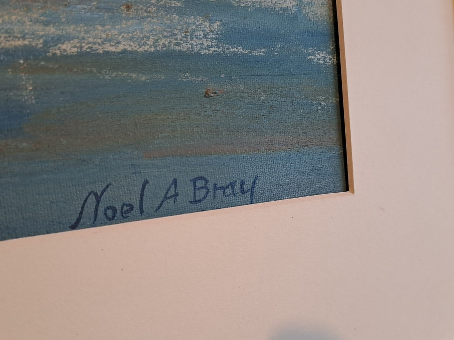NOEL A BRAY Original Oil Painting on Board "Sopwith camel crash landing"