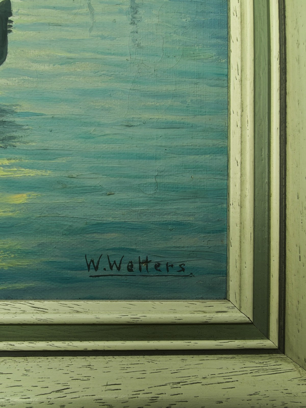 Attributed to WILLEM WELTERS Original Oil on Board "Gondola at sunset, Venice"