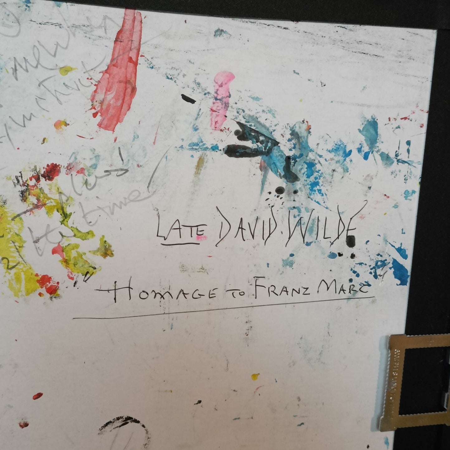 DAVID WILDE (1913–1978) Framed Original 3D Acrylic Painting "Homage to Franz Marc"