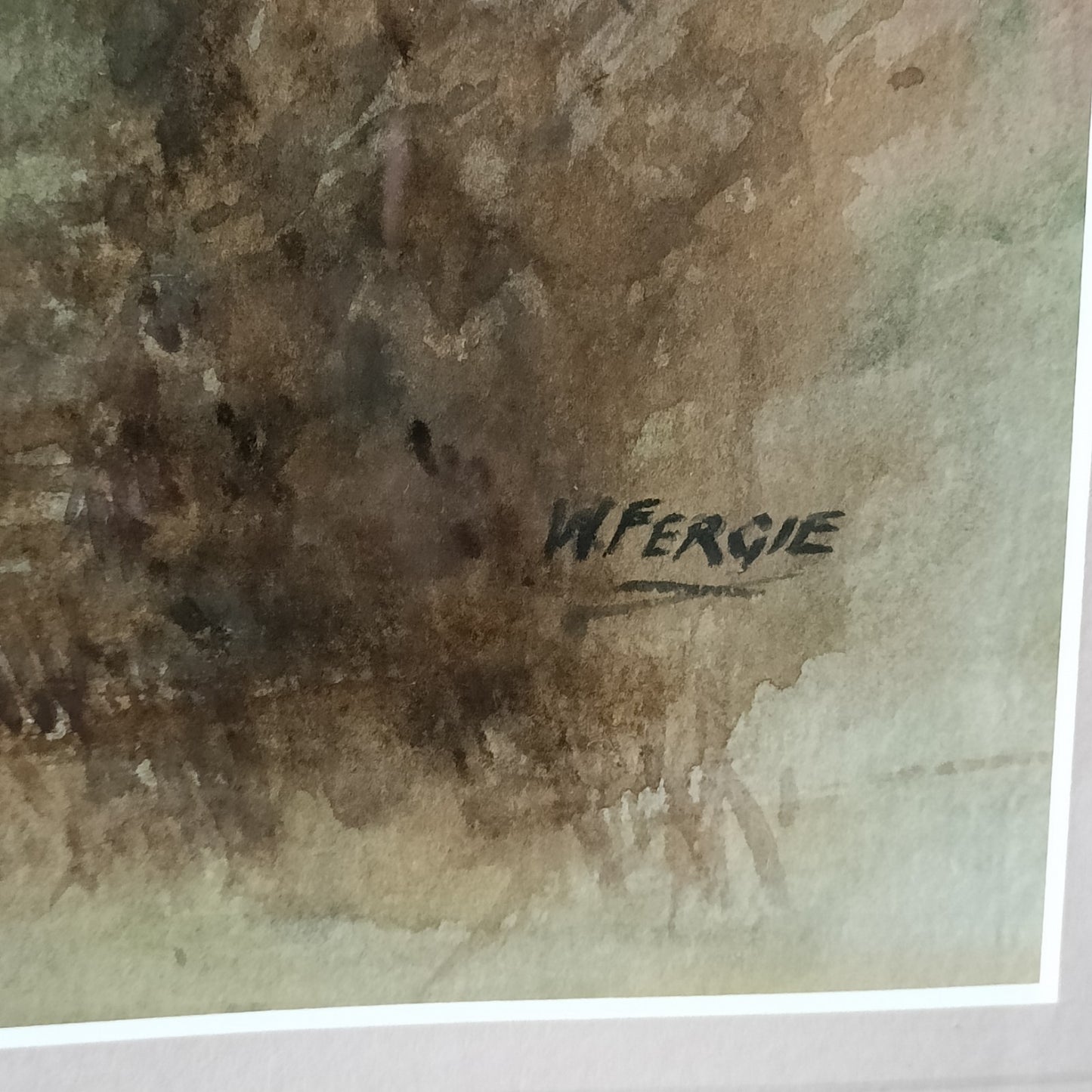 WILLIAM FERGIE (1893-1971) Framed Original Watercolour- A Northumberland Village