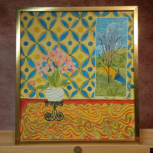 LEWIS MITCHELL (b.1938) Original Oil painting on Board "Monica's Flowers"