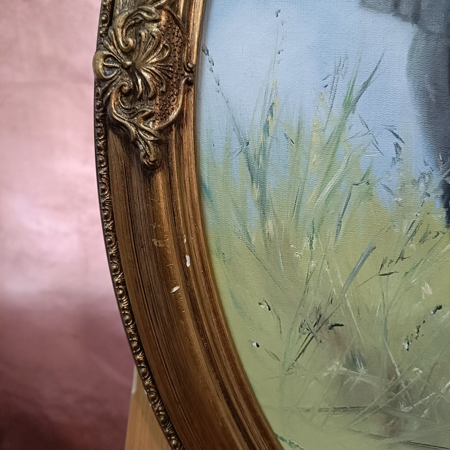 JOHN HASSALL (1944-2020) Original Oval Animal Oil Paintings