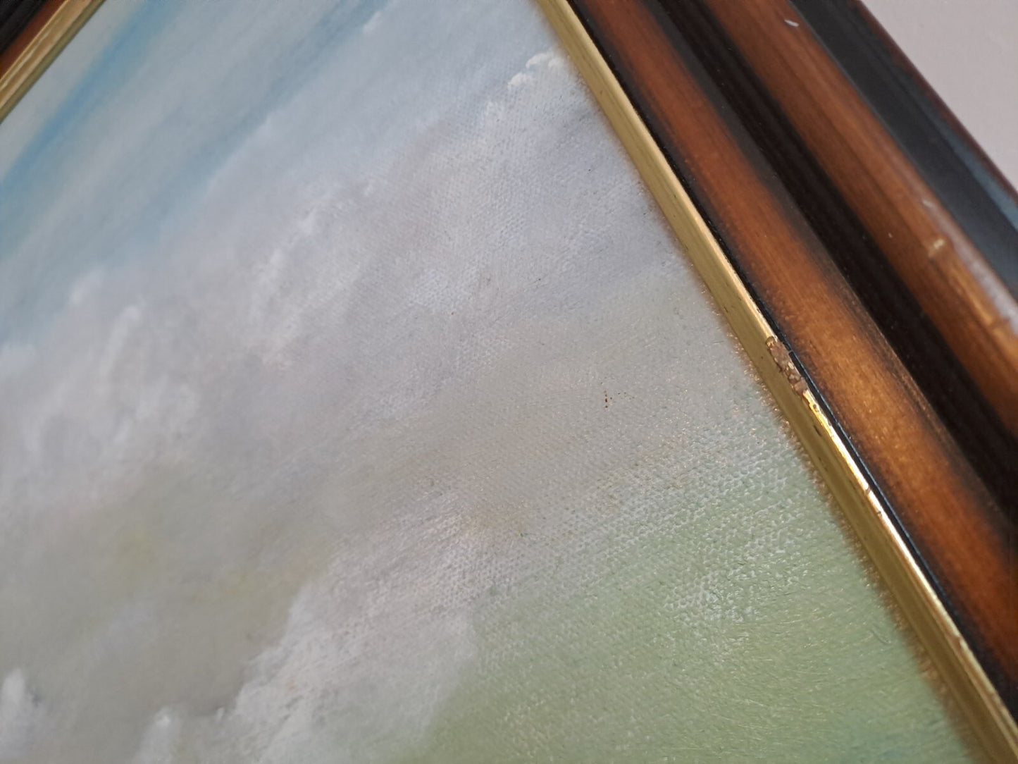 Supermarine Spitfire WWII Dogfight Large Oil painting on Board