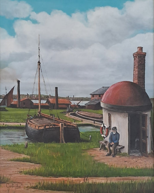 JOHN CORBRIDGE Original Oil on Board "The old Flatman"