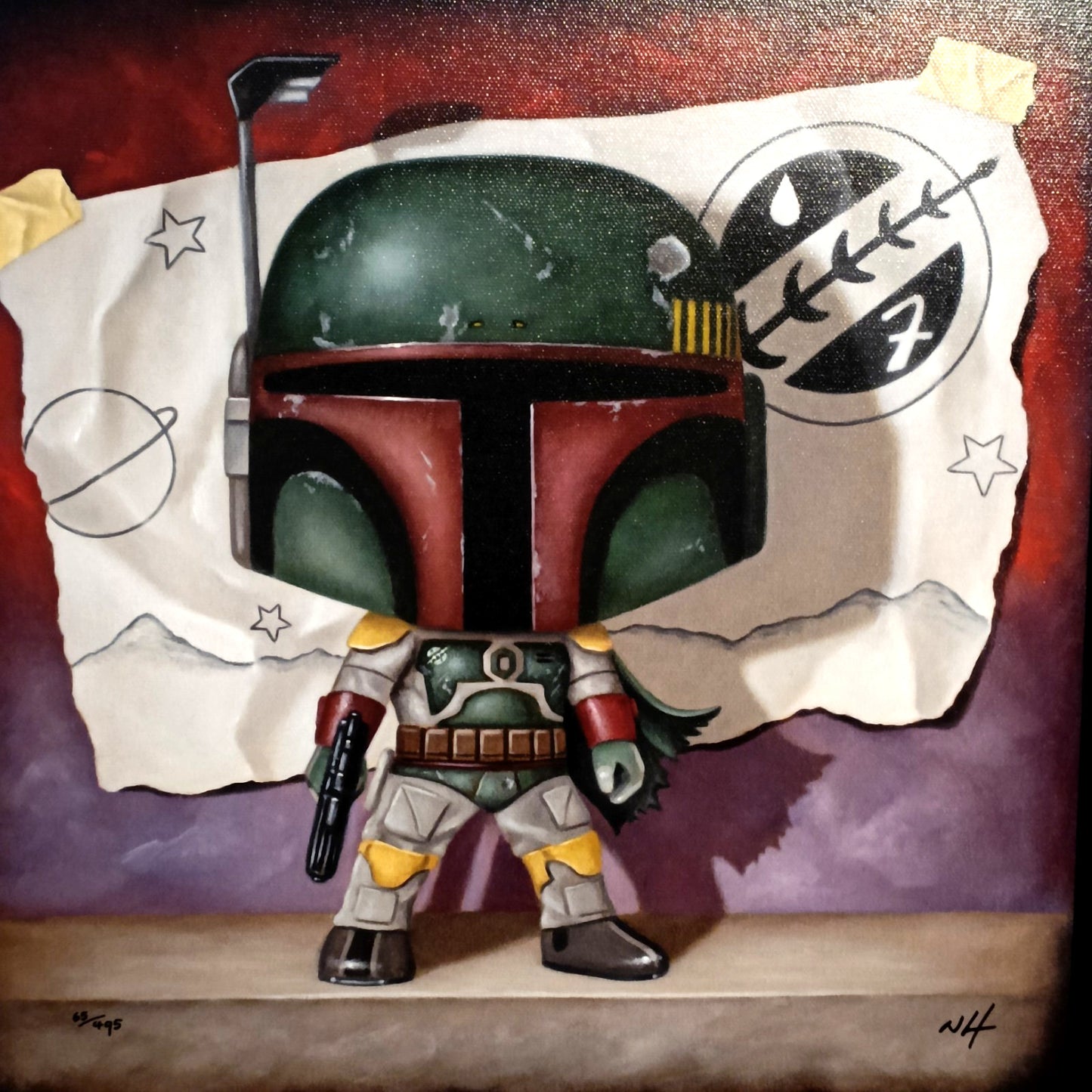 NIGEL HUMPHRIES Signed Limited Edition Print "Boba Fett" 65/495