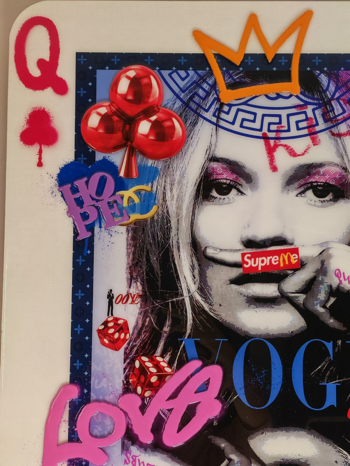 MISS MASH "Kate Moss VI" Signed Original Mixed Media