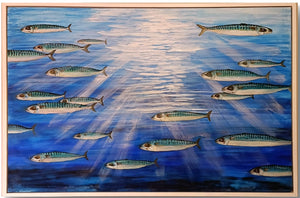 JAN MERRICK HORN (b.1948)  Large Framed Signed Original Oil  "Go Your Own Way"